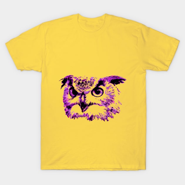 Owl design in purple T-Shirt by Rockave Design